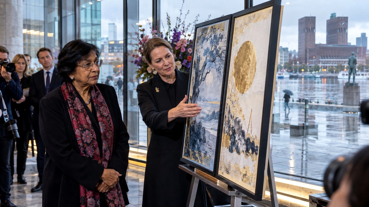 Oslo präsentiert Nobel-Diplomkunst bei Videoschalte mit Pillay